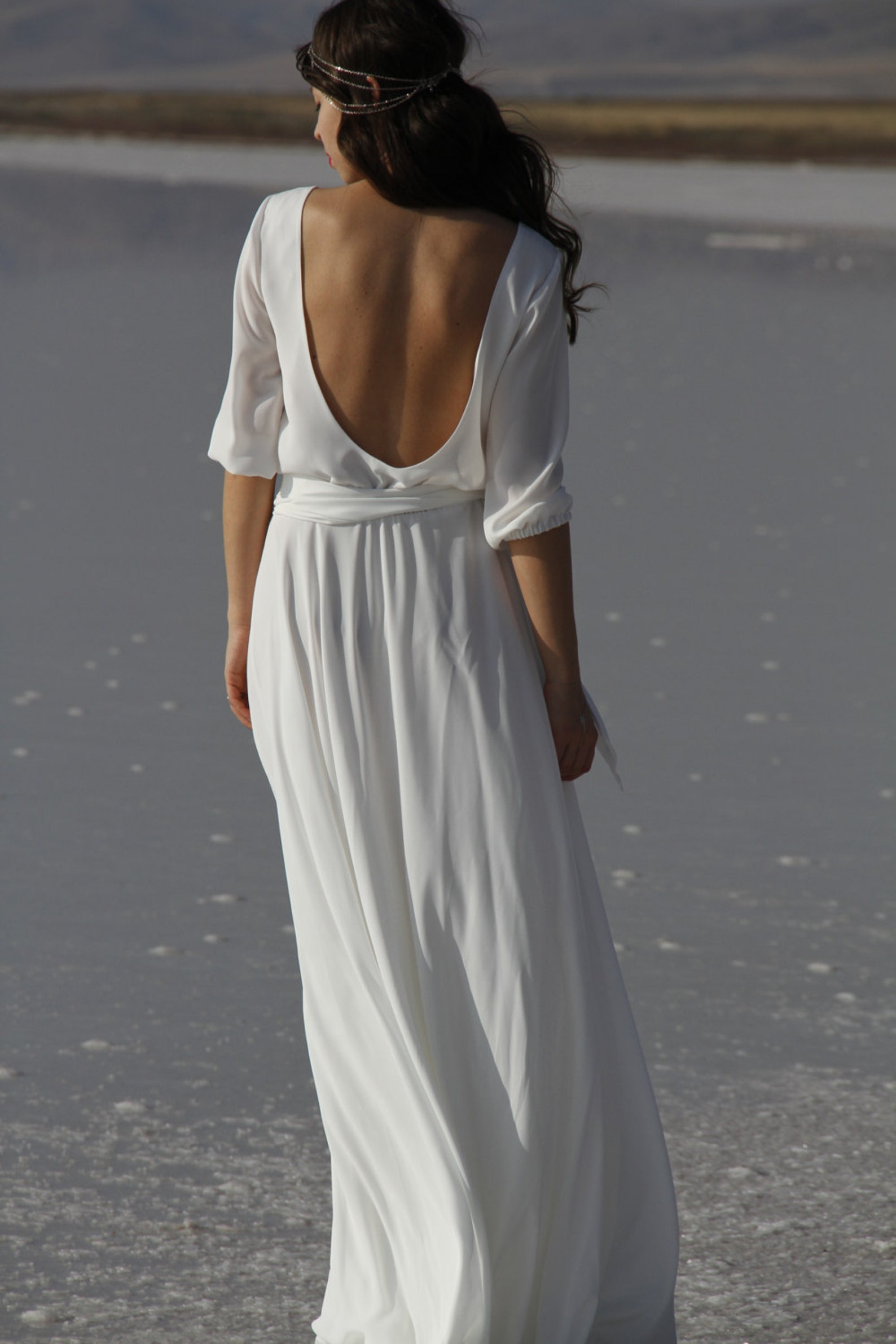 Delicate Dress / Best Seller Dress / Wedding Dress / Backless Etsy