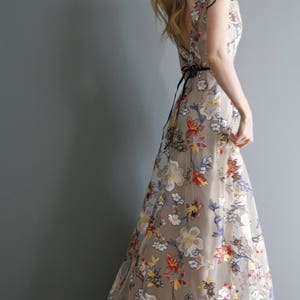 Handmade Backless 'Muse' Floral Dress / Backless Dress / Maxi Dress / Open Back Dress / Evening Dress / Party Dress image 5