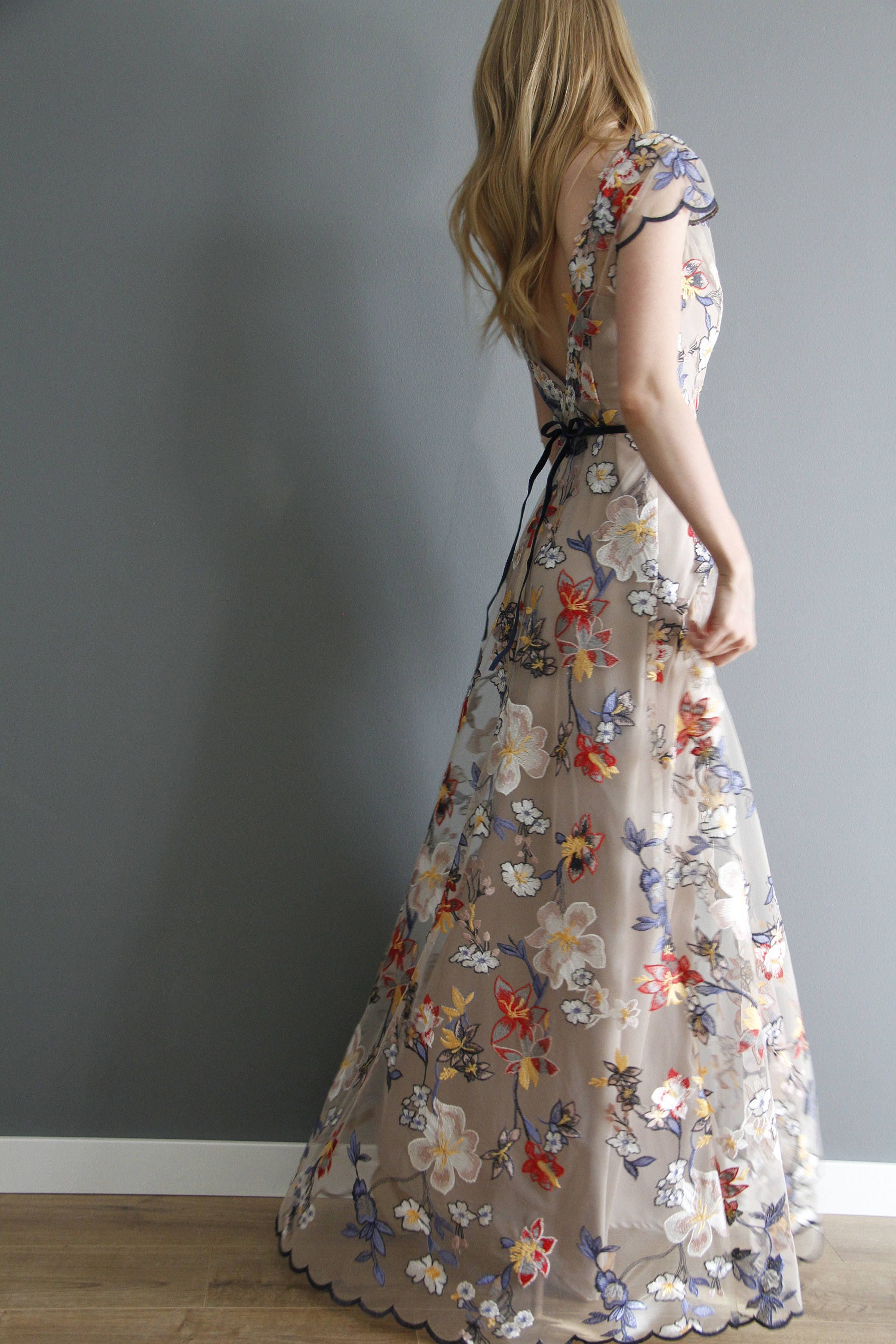 Handmade Backless 'muse' Floral Dress / Backless Dress - Etsy Canada