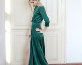 Maxi dress with front slit