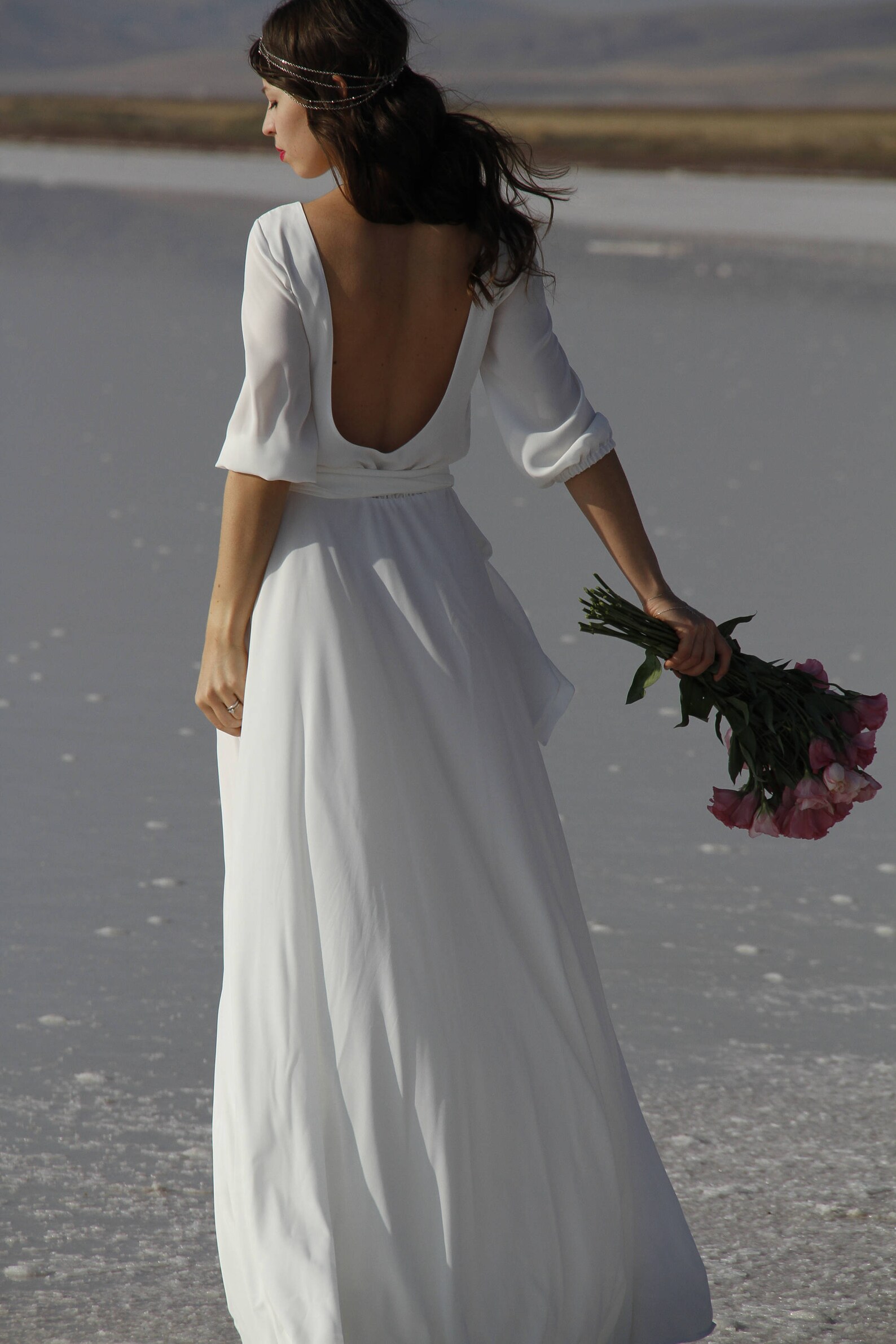 Delicate Dress / Best Seller Dress / Wedding Dress / Backless Etsy