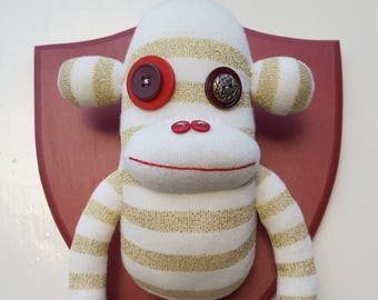 Sock Monkey - Gold