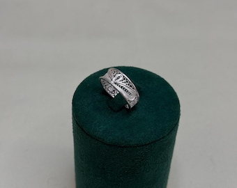 Sterling Filigree Band Ring – Handmade Vintage Style Adjustable Silver Ring