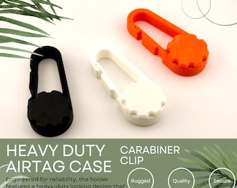 Robuster AirTag Halter Schlüsselanhänger – Robustes AirTag Case mit Karabiner – Sicherer Apple AirTag Schutz – Minimalistische Tracker-Halterung