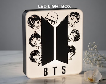 BTS Lightbox Lamp - BTS Encore - Schreibtischlampe - USB Ambient Light - Ästhetische Schreibtischlampe - TinyTan