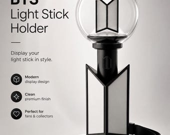 BTS Leuchtstab-Halterung | ARMY Bomb Displayständer | K-Pop Leuchtstab-Organizer | BTS Fan-Geschenk | 3D-gedruckte Dekoration