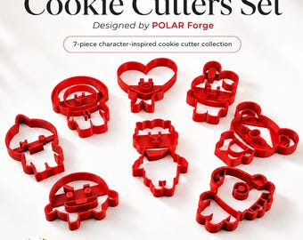BT21 Ausstechformen-Set, BTS K-Pop Backzubehör, Charakter-Keksstempel, Fondant-Ausstecher, ARMY-Geschenk, K-Pop-Geschenk, Kekse dekorieren, Backen für Partys