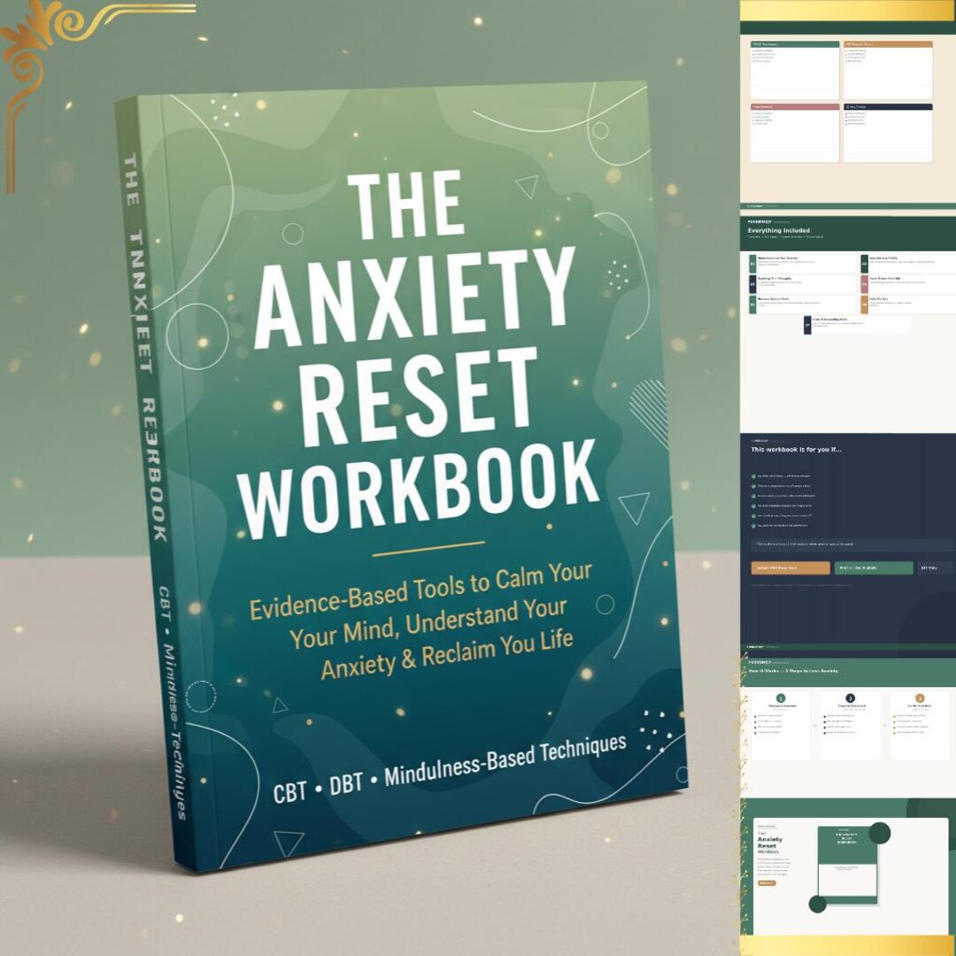 Anxiety Workbook CBT DBT Tools, Thought Records, Panic Protocol ...