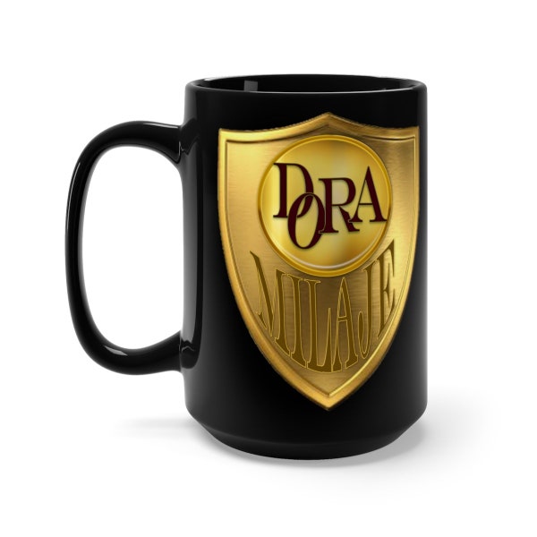 Dora Milaje Shield Black Mug 15Oz