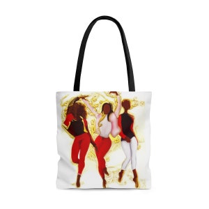 The Graceful Red And White Sorority Collection Tote Bag