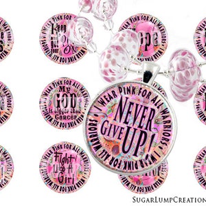 Breast Cancer Digital Download, Breast Cancer Jewelry, Breast Cancer Awareness 1 inch Circle Tags, Group  Stickers, 1 inch Bezels