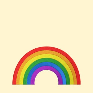 Diseño clásico de bordado arcoíris, archivo de máquina de arco colorido, lindo patrón digital de decoración para guardería Pride Pes Dst Jef Exp