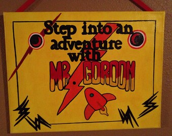 Custom Painted Canvas Door Signs Matching Themed Ribbon Etsy