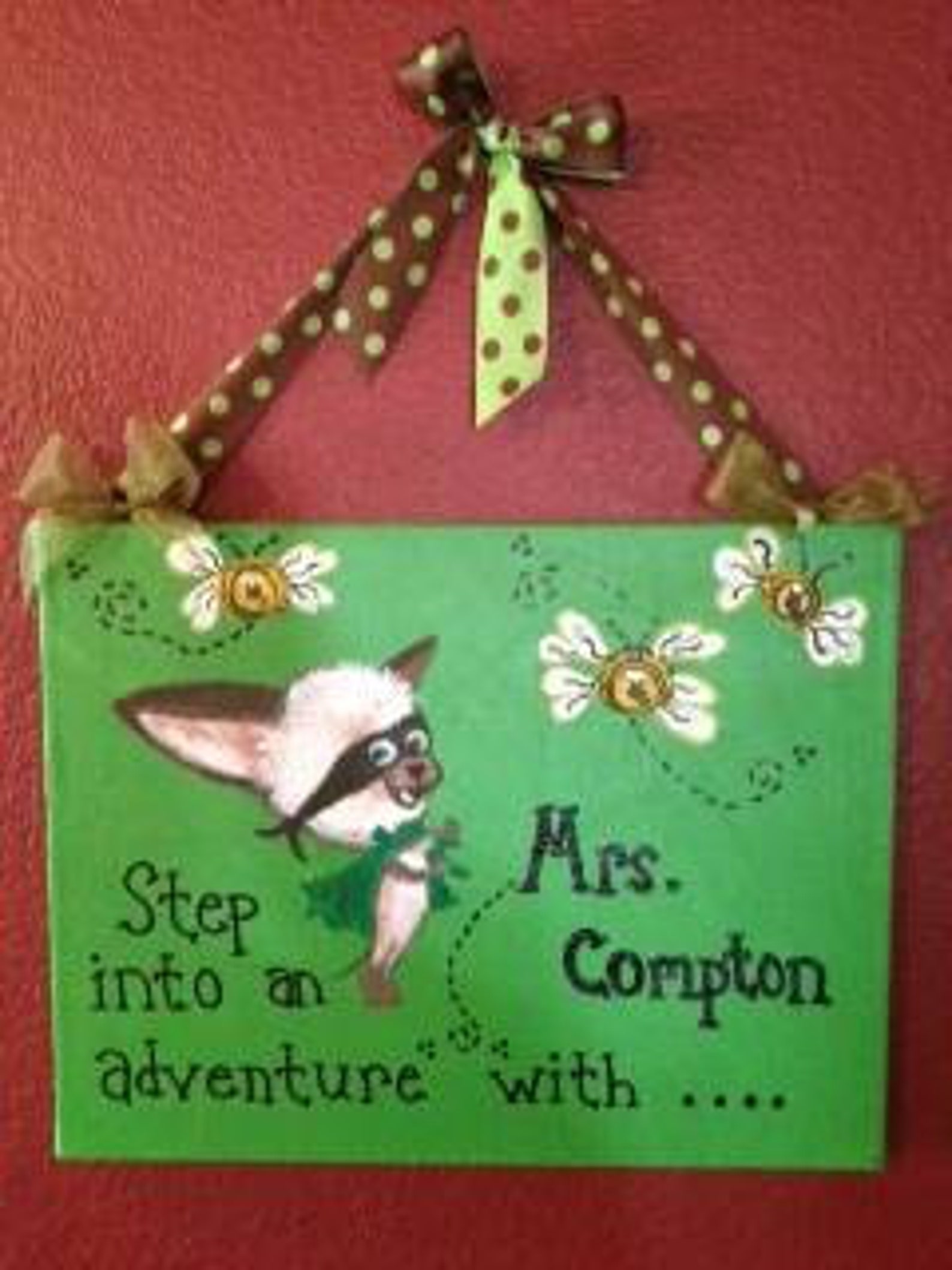 Custom Painted Canvas Door Signs. Skippijon Jones.....matching Etsy