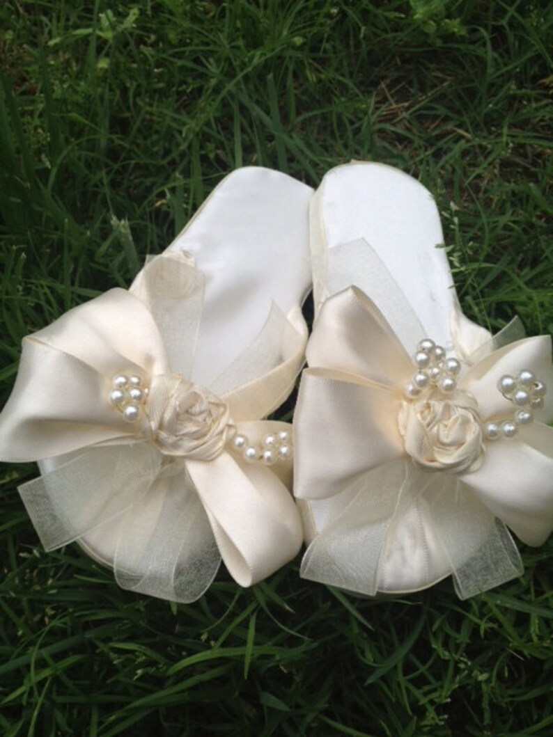 satin flip flops