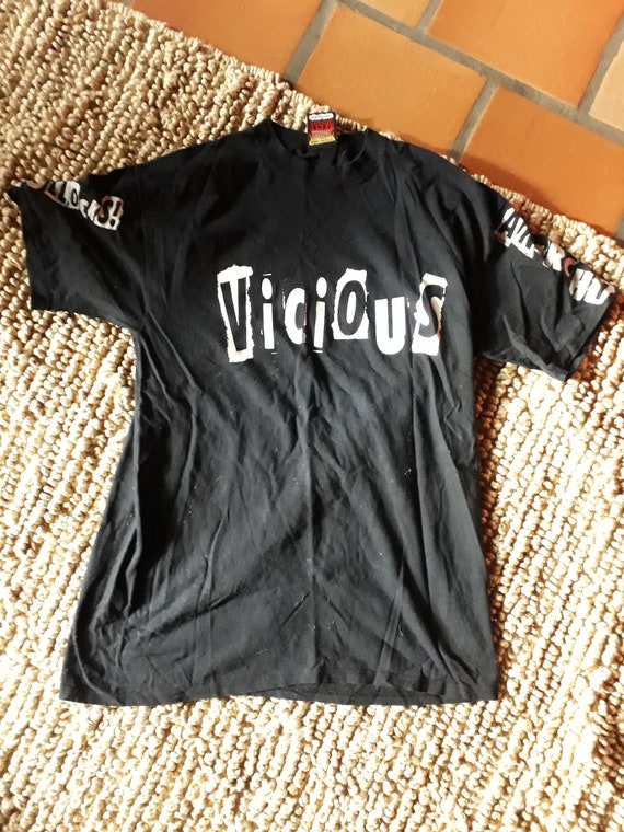 T shirt Archaic smile sex pistols vicious noir Vin