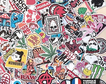 50/100 stuks popcultuur Generatie Z, punkrock en cartoonstickers, waterdicht vinyl, skateboard, computer, waterfles, urban stijl