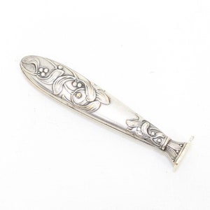 Antiker französischer Jugendstil Mistelzweig Wachssiegel Stempel versilbert