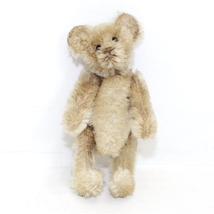 Antieke Steiff miniatuur teddybeer van goudblond mohair, vroeg knuffelbeest, circa 1910.