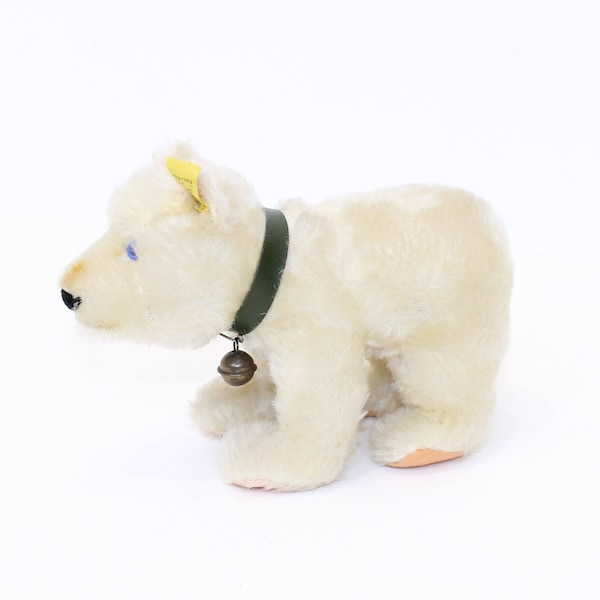 vintage des années 1950 rare ours en peluche Steiff Jungbaer peluche ours polaire en mohair blond