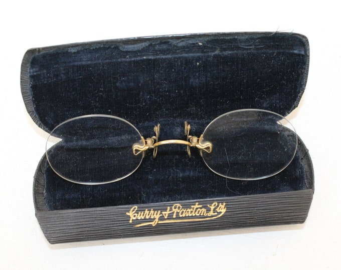 Antique Pincenez Pinch Nose Spectacles Glasses Antique Victorian