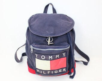 drawstring monogram tommy backpack