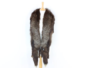 multi mix colours real genuine fox fur pelt neck warmer snood scarf unisex