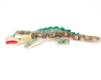 Vintage 1960s mohair Steiff Gaty plush crocodile alligator soft toy gator collectable