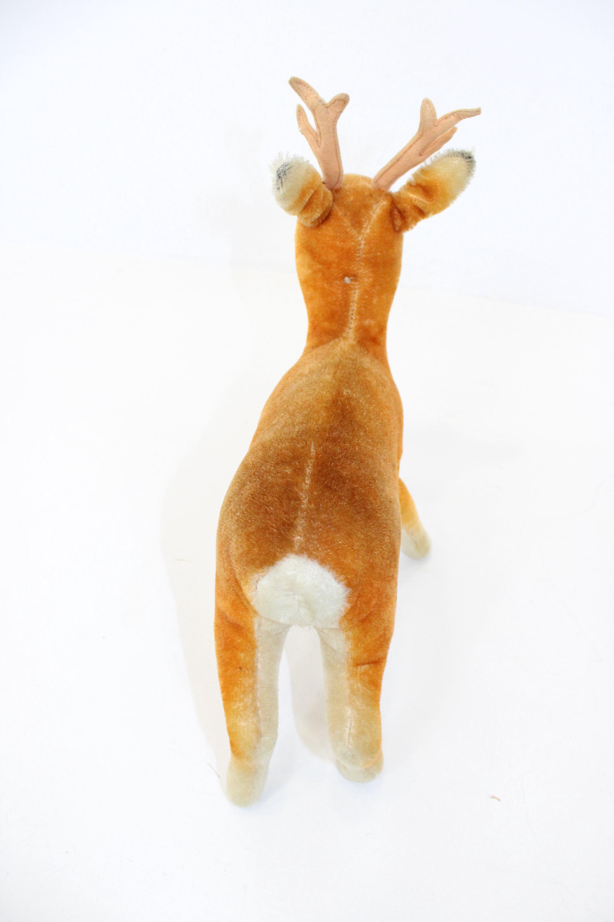 Vintage Steiff Large Roebuck Deer Buck Stag Mohair Soft Toy Plush