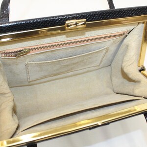 1940s Mappin & Webb Ltd Brown Lizard Handbag