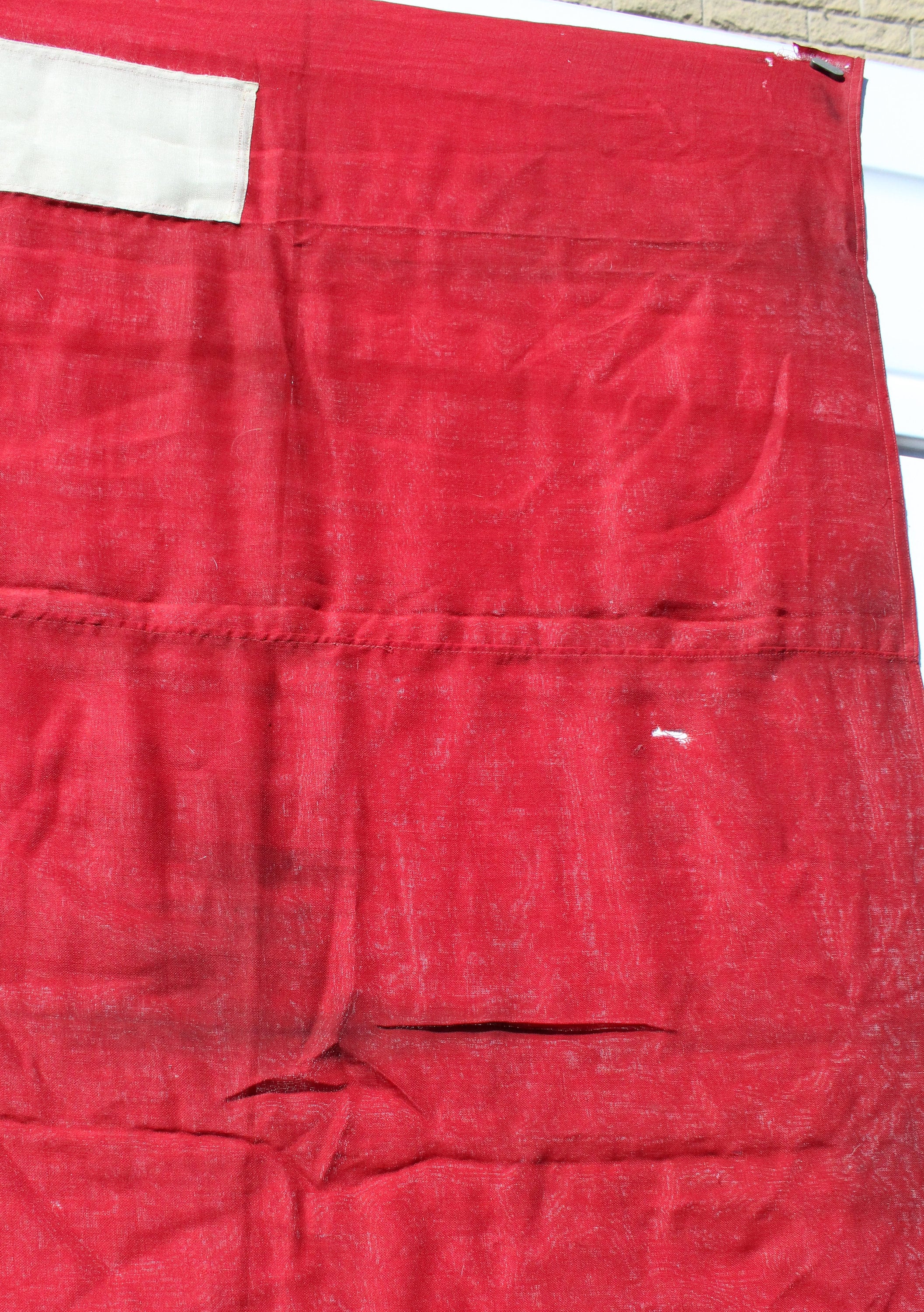 Old Robe Flag Antique Vintage Large Worn Old Flag Possibly Military WW1 WW2 Wall Art ...