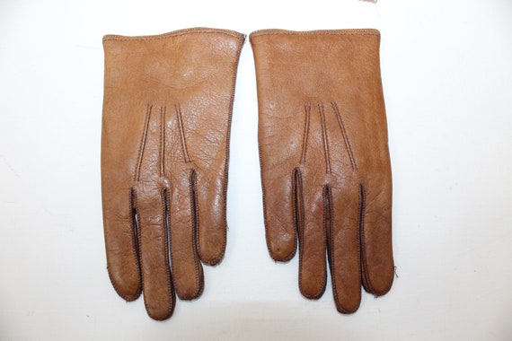 Vintage 1920s childs children's gloves real napa … - image 10