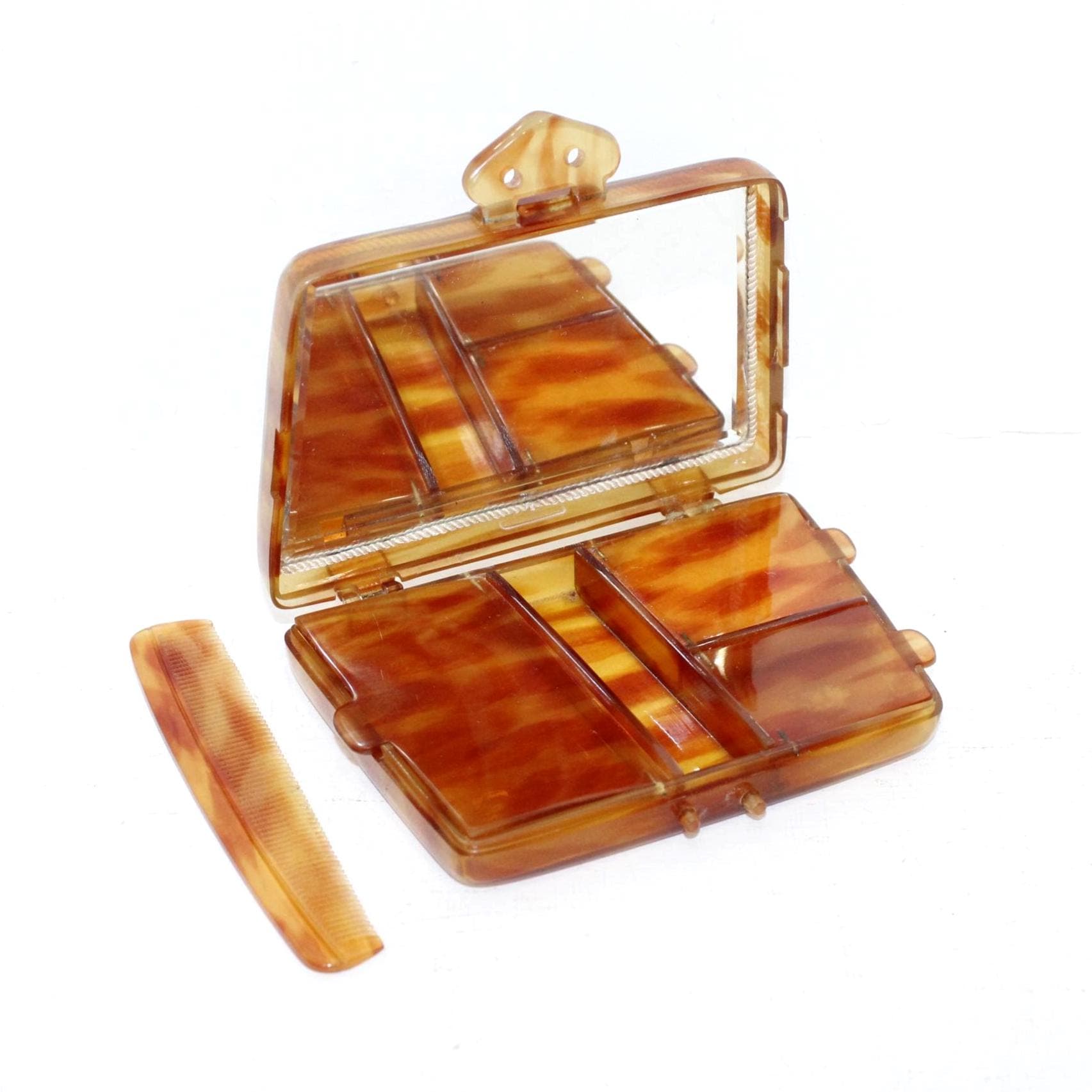 ヴィンテージベークライト蓋付き入れ物 Bakelite Vintage Box Bag - Etsy