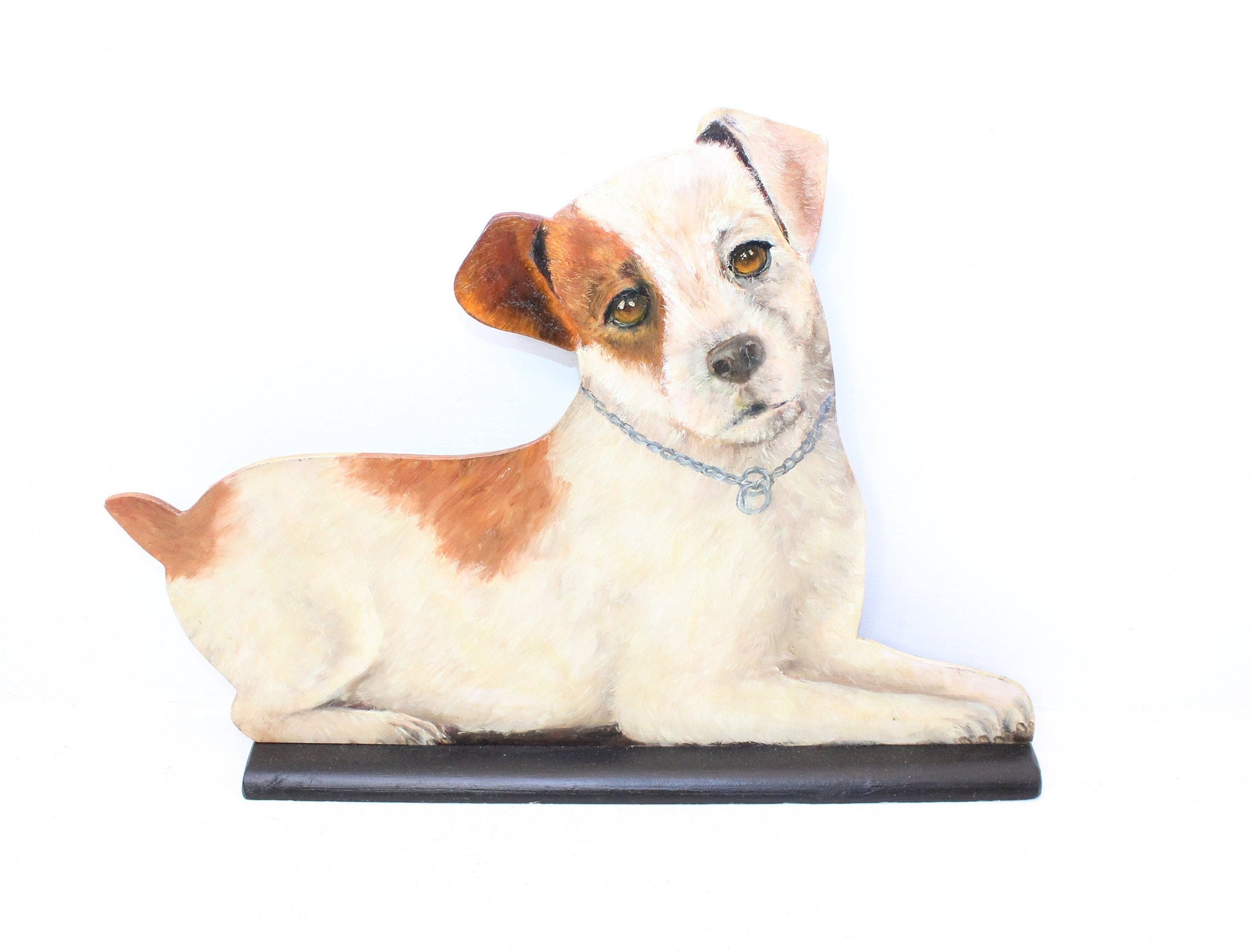 Schöne Deko Figur Hund Jack Russell Terrier Vintage - México En ti