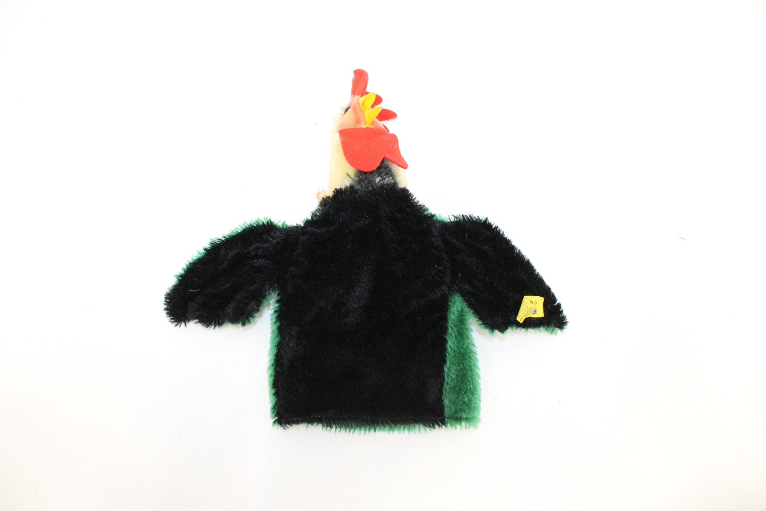 Vintage Steiff Rooster Cockerel Hand Puppet Mohair Bird Chicken