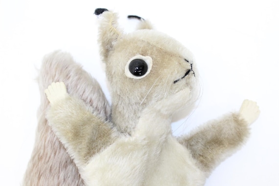 Vintage Steiff Squirrel Hopsi Hand Puppet Mohair Soft Toy