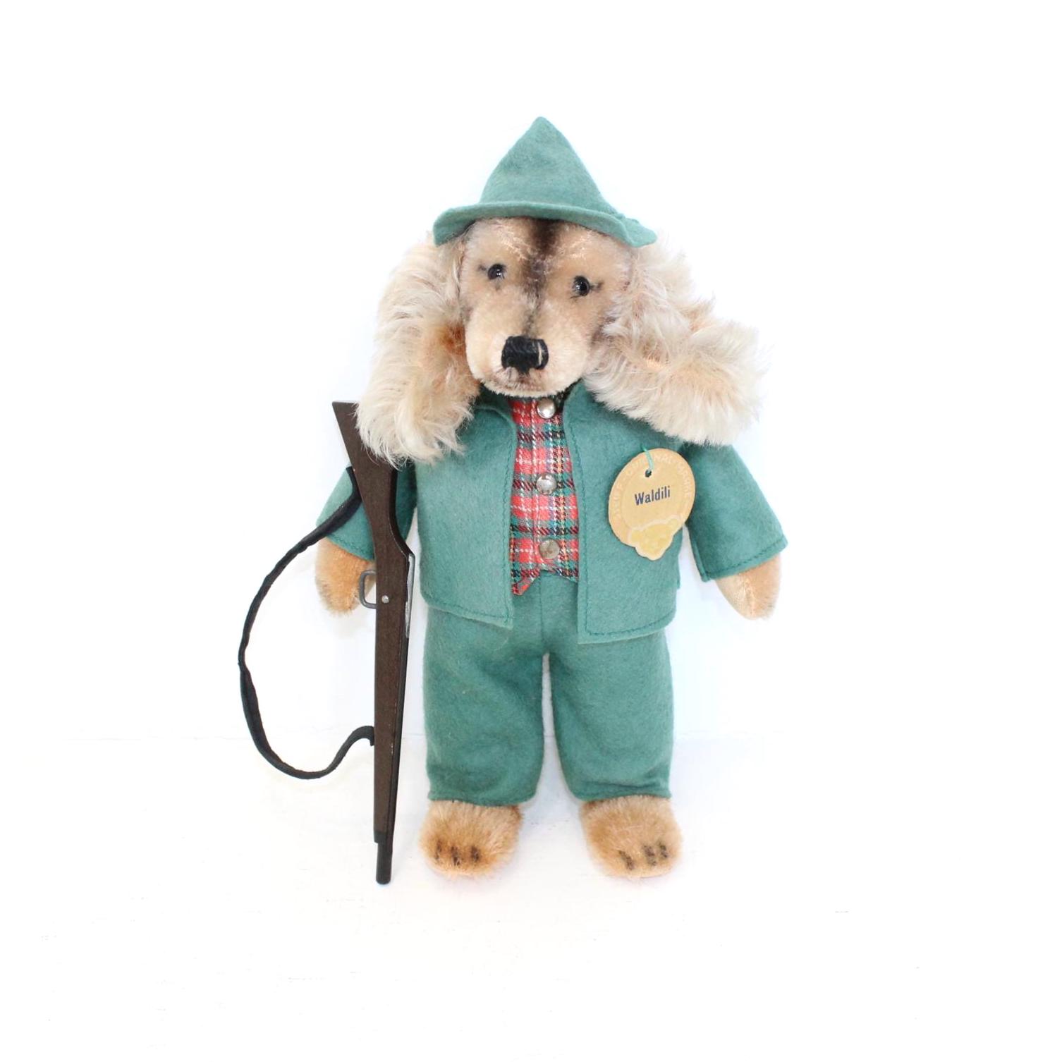 Vintage Steiff Waldili Dachshund Hunter Dog Soft Toy With