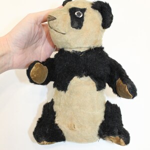 Peluche panda en mohair défraîchie vintage des années 1930 ours en peluche peut-être tôt Merrythought image 3