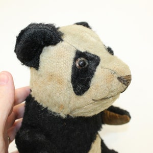 Peluche panda en mohair défraîchie vintage des années 1930 ours en peluche peut-être tôt Merrythought image 7