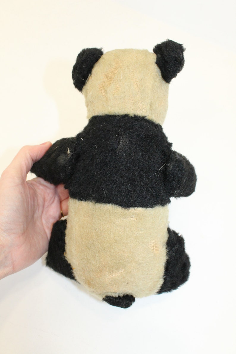 Peluche panda en mohair défraîchie vintage des années 1930 ours en peluche peut-être tôt Merrythought image 6