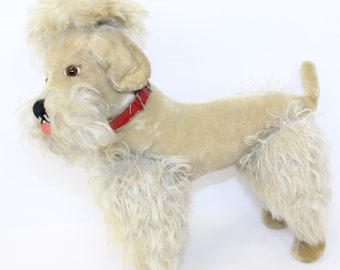シュタイフ スノビー】ヴィンテージ Snobby プードル 【犬 美品 足可動式 グレーのプードル ヴィンテージ Steiff ぬいぐるみ