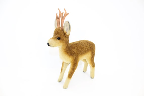 シュタイフ★Roebuck 22cm★リーボックのボッキー★ビンテージ Vintage 1950s Steiff Large Roebuck Deer Buck Stag Mohair