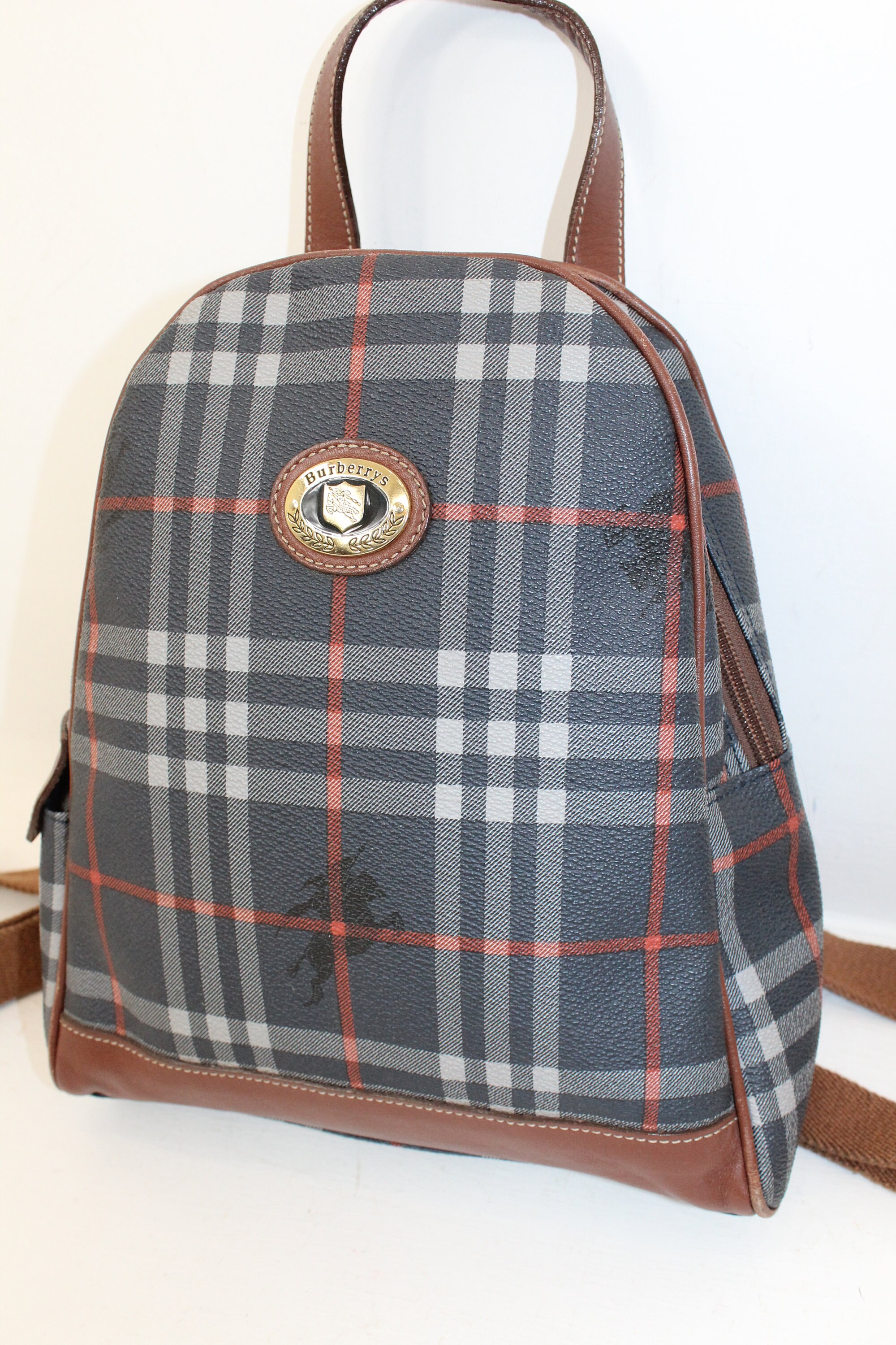 burberry backpack plaid