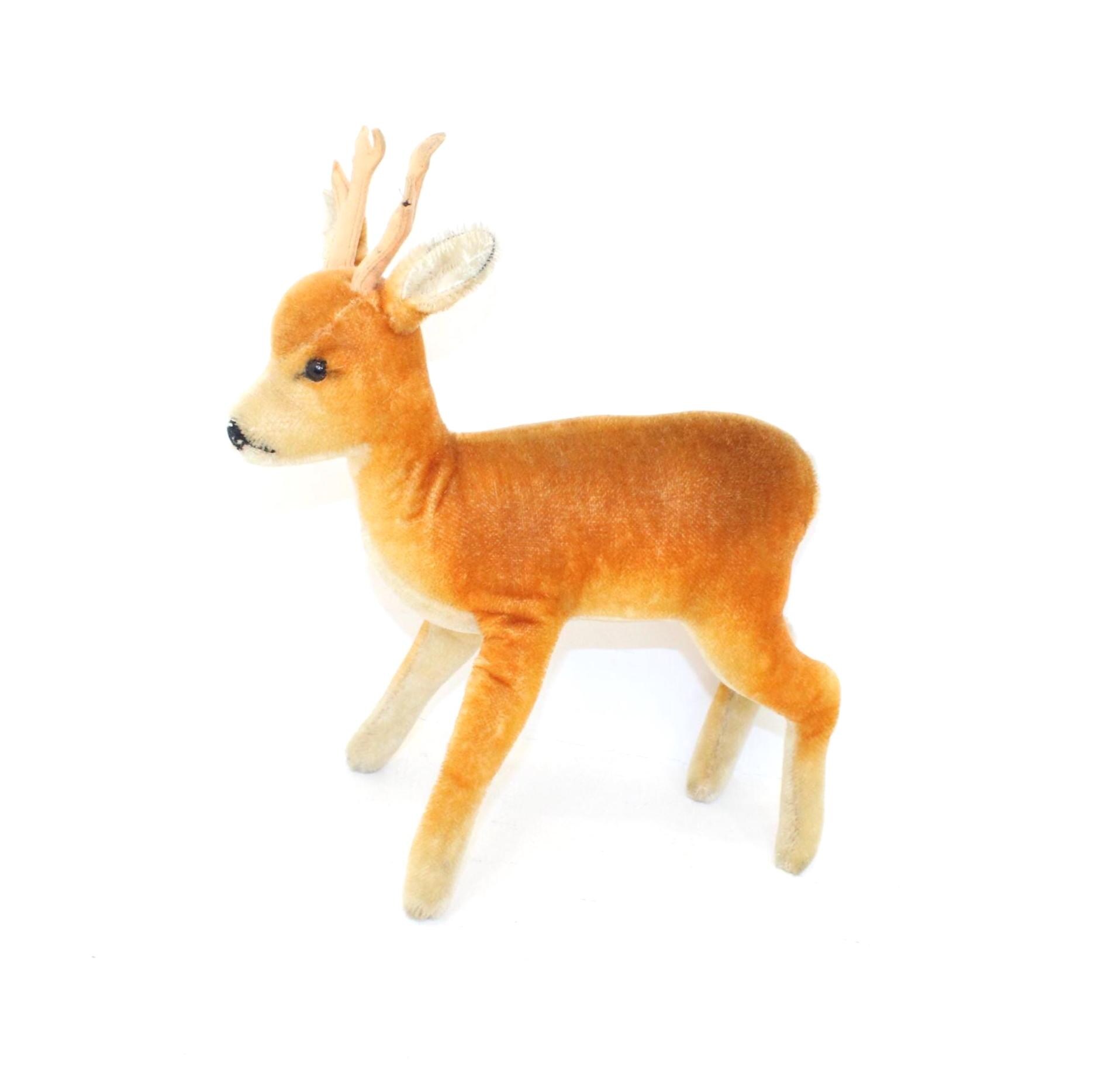 Vintage Steiff Large Roebuck Deer Buck Stag Mohair Soft Toy Plush