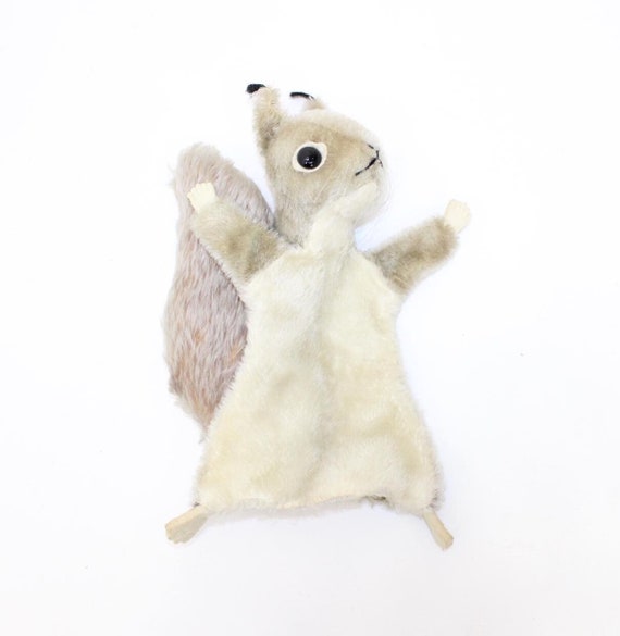 Vintage Steiff Squirrel Hopsi Hand Puppet Mohair Soft Toy