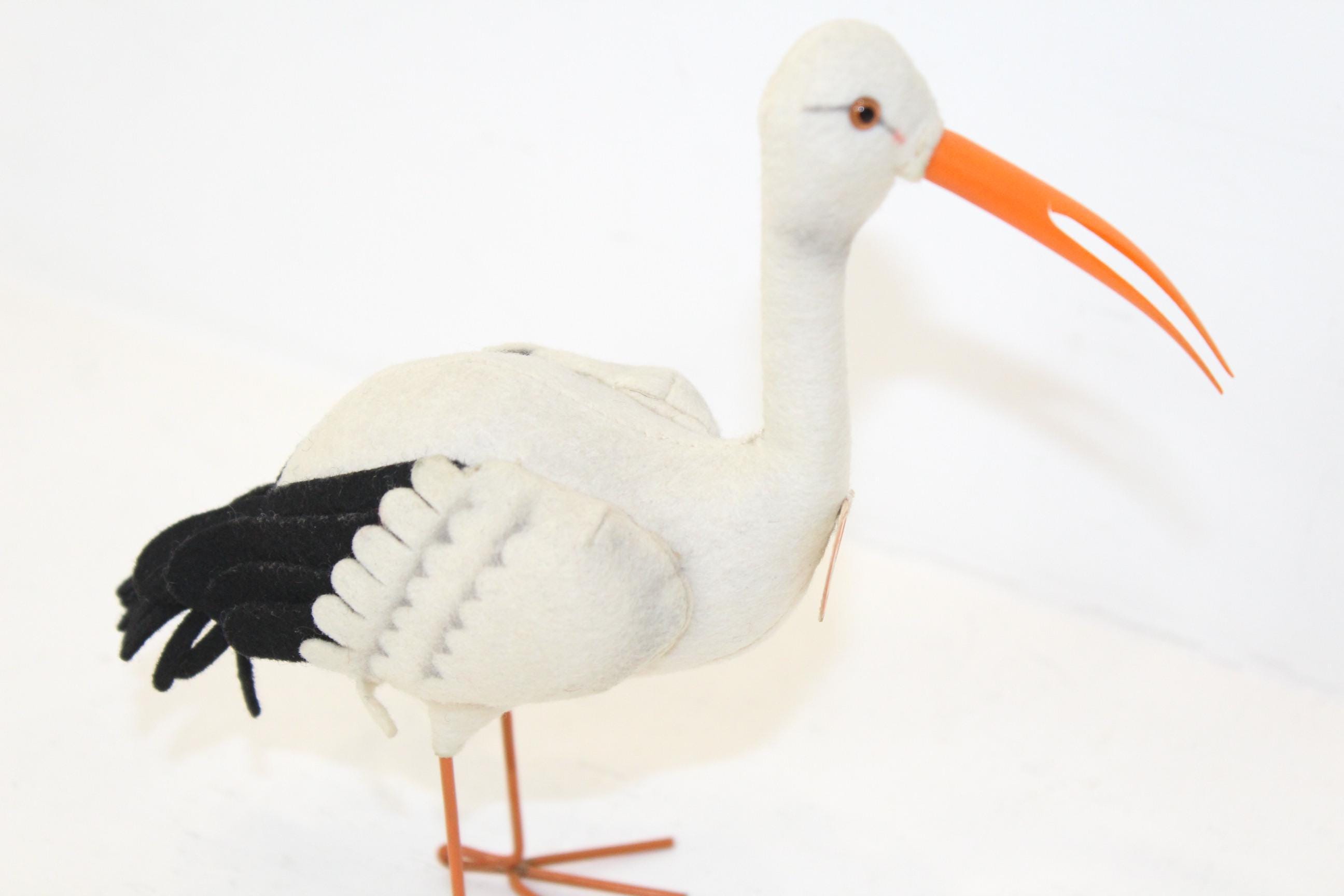 1960年代のヴィンテージ、シュタイフのコウノトリ、アデバーウール