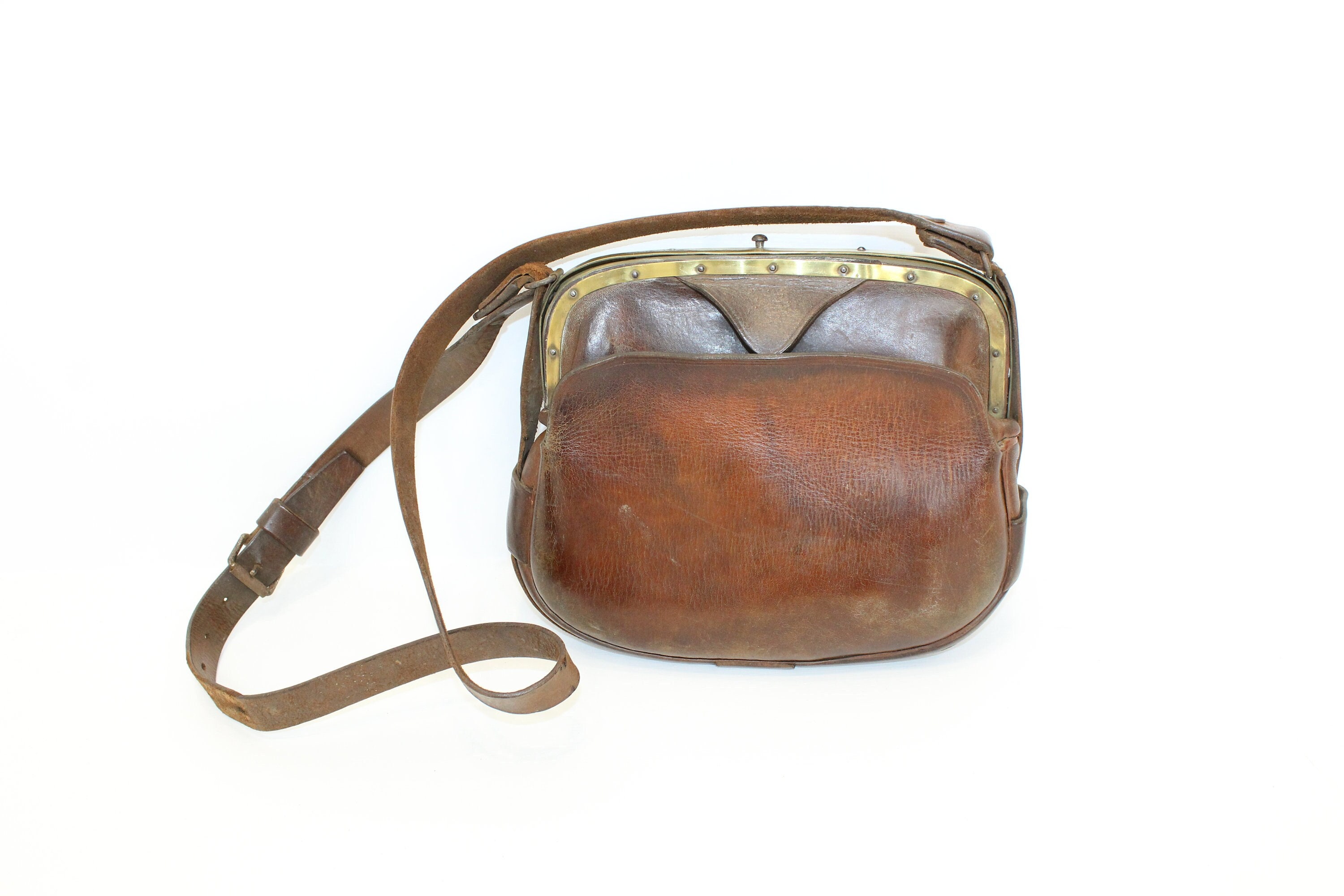 Stunning vintage French 1930's handbag rare shape perfect