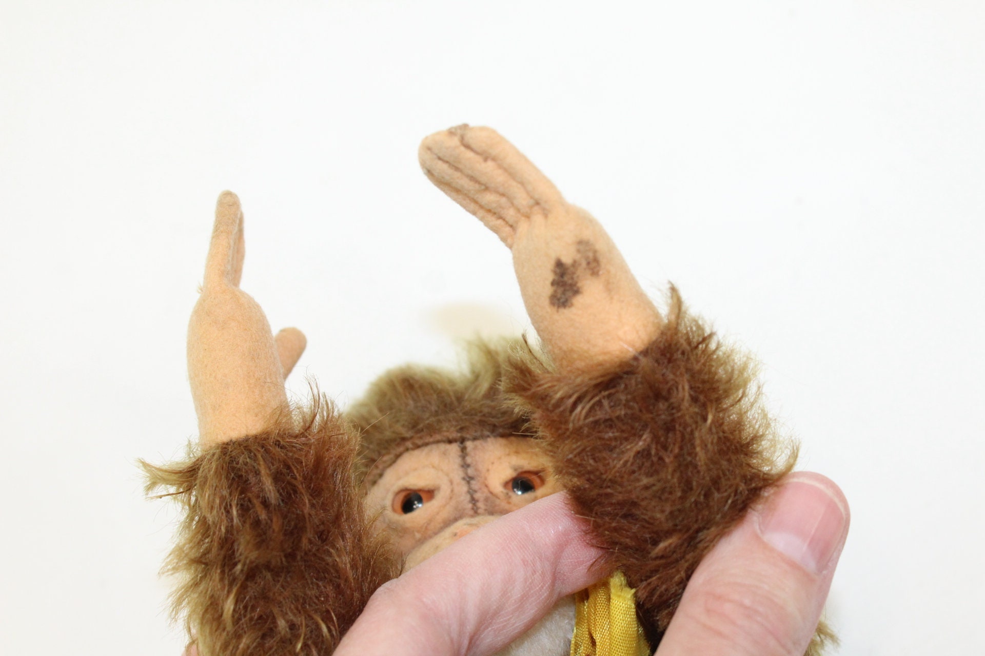 Vintage 1960s Steiff Monkey Jocko Chimpanzee Sitting Ape Mohair