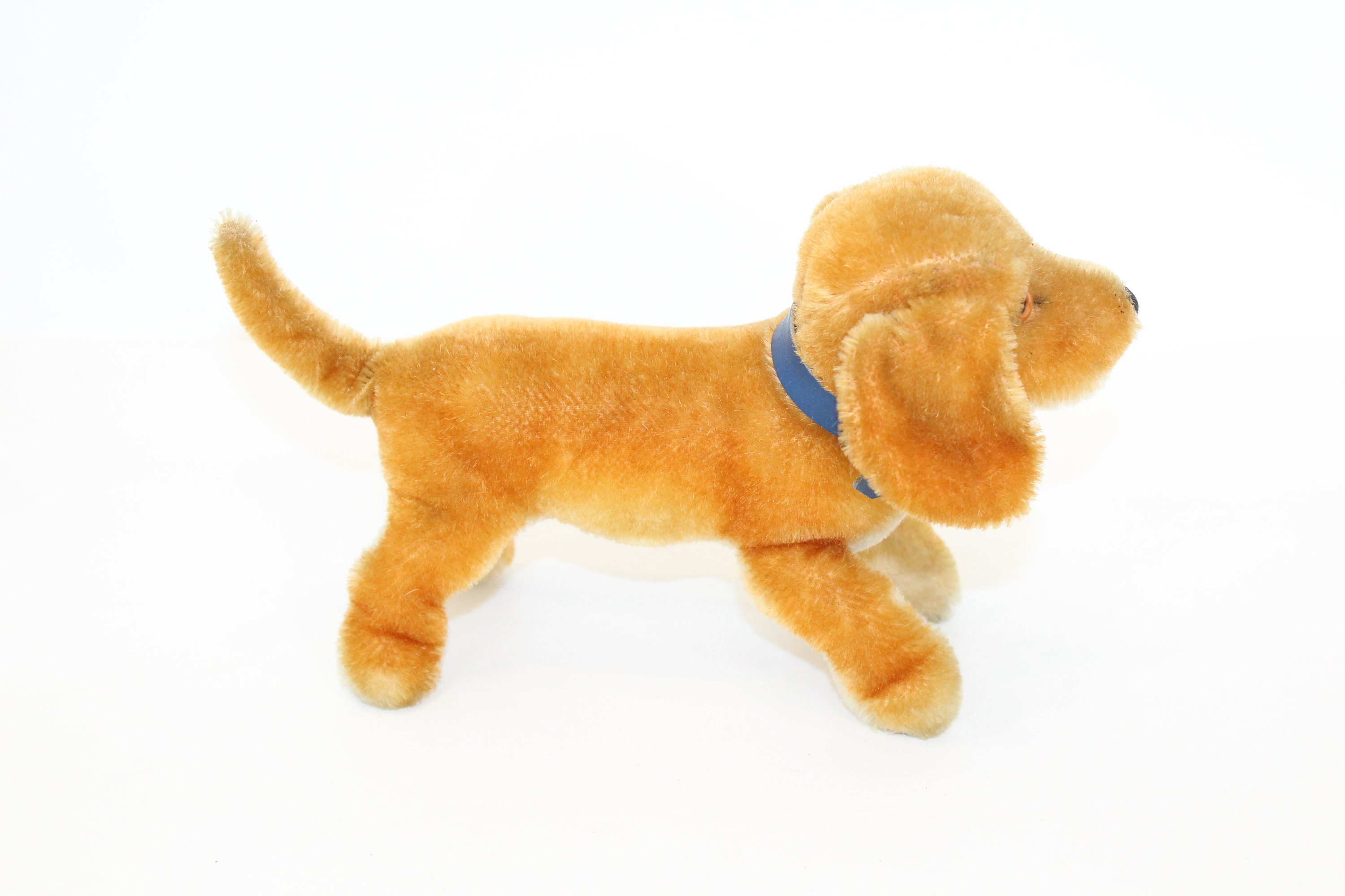 Vintage Steiff Dachshund Dog Puppy Bazi Mohair Soft Toy