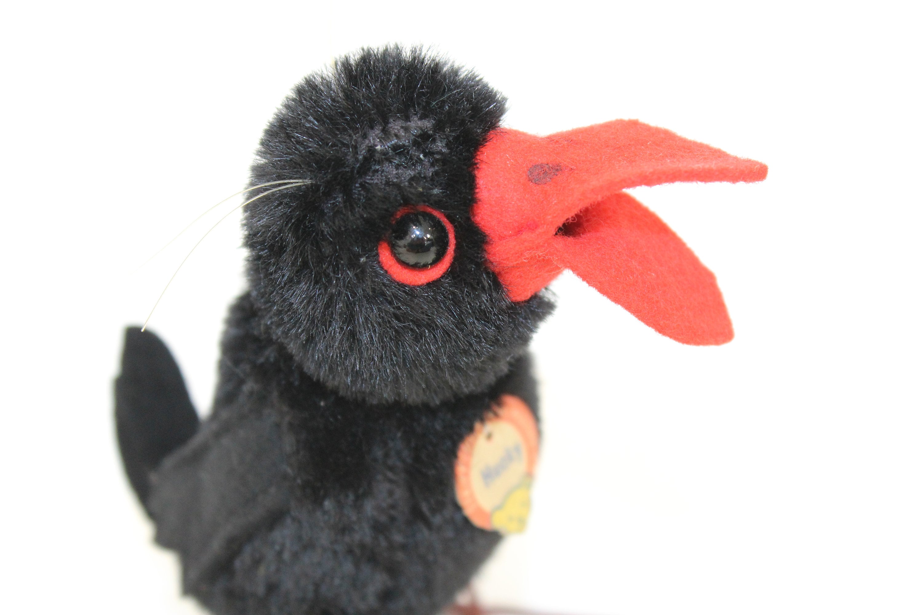 シュタイフ カラスのHucky ヴィンテージ Steiff ドイツ 1960 年代のヴィンテージ シュタイフ ハッキー カラスの黒い鳥